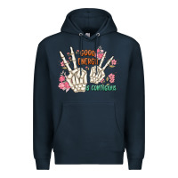 Navy good energy is contagious Premium Hoodie - MaliasSmallBusiness