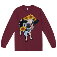 Burgundy heifer cow Long Sleeve Tee - RanaPortraitStore