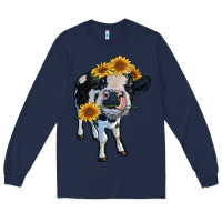 Navy heifer cow Long Sleeve Tee - RanaPortraitStore
