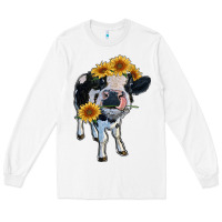 White heifer cow Long Sleeve Tee - RanaPortraitStore