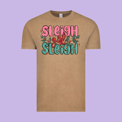 Vintage Tee sleigh girl sleigh christmas
