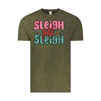 Vintage Olive sleigh girl sleigh christmas Vintage Tee - MaliasSmallBusiness