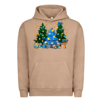 Pigment Burro Hannukah Christmas trees Urban Hoodie - NancyCooperArtShop