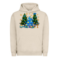 Pigment French Oak Hannukah Christmas trees Urban Hoodie - NancyCooperArtShop