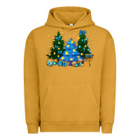 Pigment Peanut Butter Hannukah Christmas trees Urban Hoodie - NancyCooperArtShop