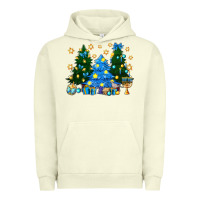 Pigment Pistachio Hannukah Christmas trees Urban Hoodie - NancyCooperArtShop