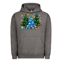 Pigment Tornado Hannukah Christmas trees Urban Hoodie - NancyCooperArtShop