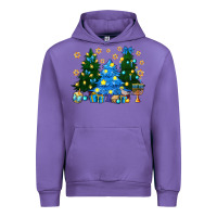 Tulip Hannukah Christmas trees Urban Hoodie - NancyCooperArtShop