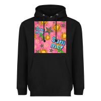 Black summer time of the sun seamless pattern Heavyweight Hoodie - BundleAndBundleShop