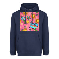 Navy summer time of the sun seamless pattern Heavyweight Hoodie - BundleAndBundleShop