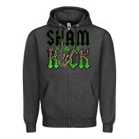 Charcoal Heather St. Patrick's shamrock Zipper Hoodie - OliviaCreatesArt