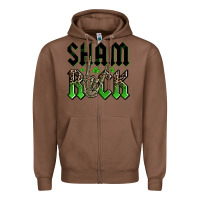 Chestnut St. Patrick's shamrock Zipper Hoodie - OliviaCreatesArt