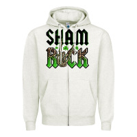 Oatmeal Heather St. Patrick's shamrock Zipper Hoodie - OliviaCreatesArt