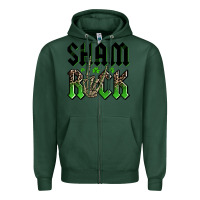 Sports Green St. Patrick's shamrock Zipper Hoodie - OliviaCreatesArt