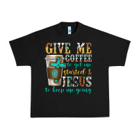 Black give me coffee to get me started Urban Heavy Tee - texasbilliewilder