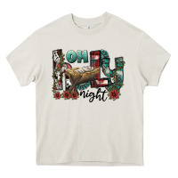 Cream oh holy night Heavy Core Tee - CowhideDigitalArt
