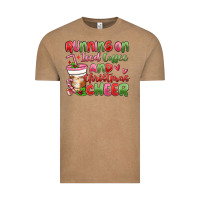 Vintage Coffee running on iced coffee and christmas cheer Vintage Tee - MaliasSmallBusiness