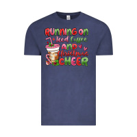Vintage Denim running on iced coffee and christmas cheer Vintage Tee - MaliasSmallBusiness
