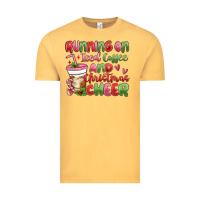 Vintage Mustard running on iced coffee and christmas cheer Vintage Tee - MaliasSmallBusiness
