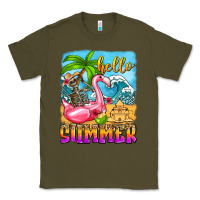 Army Green hello summer skeleton Classic Tee - Zillion Design Studio