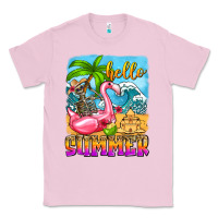 Bubblegum Pink hello summer skeleton Classic Tee - Zillion Design Studio