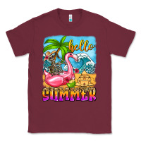 Burgundy hello summer skeleton Classic Tee - Zillion Design Studio