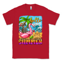 Red hello summer skeleton Classic Tee - Zillion Design Studio