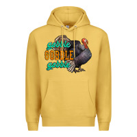 Antique Gold Thanksgiving turkey gobble gobble Premium Hoodie - NancyCooperArtShop