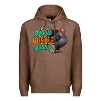 Chestnut Thanksgiving turkey gobble gobble Premium Hoodie - NancyCooperArtShop