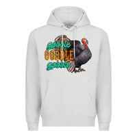 Dove Grey Thanksgiving turkey gobble gobble Premium Hoodie - NancyCooperArtShop