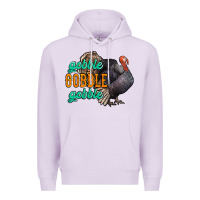 Lilac Thanksgiving turkey gobble gobble Premium Hoodie - NancyCooperArtShop
