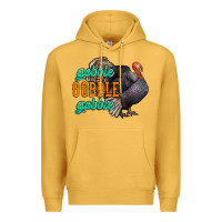 Mustard Thanksgiving turkey gobble gobble Premium Hoodie - NancyCooperArtShop