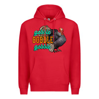 Red Thanksgiving turkey gobble gobble Premium Hoodie - NancyCooperArtShop