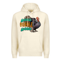 Sandshell Thanksgiving turkey gobble gobble Premium Hoodie - NancyCooperArtShop