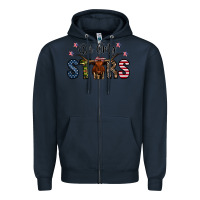 Navy oh my stars Zipper Hoodie - CowhideDigitalArt