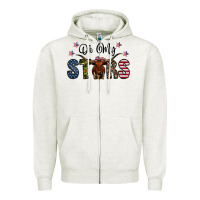 Oatmeal Heather oh my stars Zipper Hoodie - CowhideDigitalArt