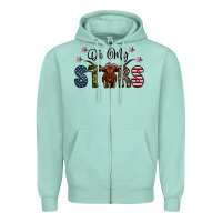 Seafoam oh my stars Zipper Hoodie - CowhideDigitalArt