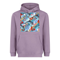 Lavender dolphin and crab seamless pattern Heavyweight Hoodie - BundleAndBundleShop