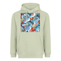 Matcha dolphin and crab seamless pattern Heavyweight Hoodie - BundleAndBundleShop