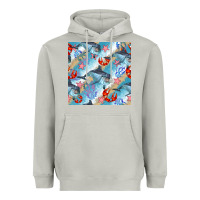 Moon Dust dolphin and crab seamless pattern Heavyweight Hoodie - BundleAndBundleShop