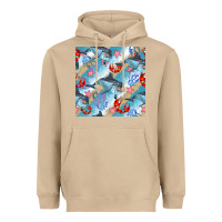 Mushroom dolphin and crab seamless pattern Heavyweight Hoodie - BundleAndBundleShop