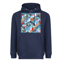 Navy dolphin and crab seamless pattern Heavyweight Hoodie - BundleAndBundleShop