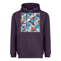 Plum dolphin and crab seamless pattern Heavyweight Hoodie - BundleAndBundleShop