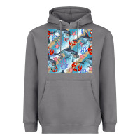 Storm dolphin and crab seamless pattern Heavyweight Hoodie - BundleAndBundleShop