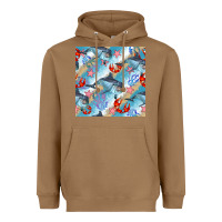 Toasted Coconut dolphin and crab seamless pattern Heavyweight Hoodie - BundleAndBundleShop