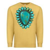 Antique Gold western gemstone turquoise Premium Sweatshirt - Artiststas