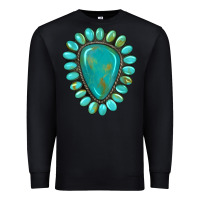 Black western gemstone turquoise Premium Sweatshirt - Artiststas