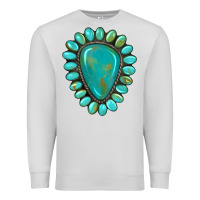 Dove Grey western gemstone turquoise Premium Sweatshirt - Artiststas