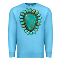 Ocean Blue western gemstone turquoise Premium Sweatshirt - Artiststas