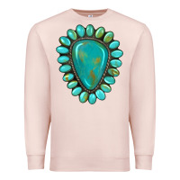 Pale Pink western gemstone turquoise Premium Sweatshirt - Artiststas